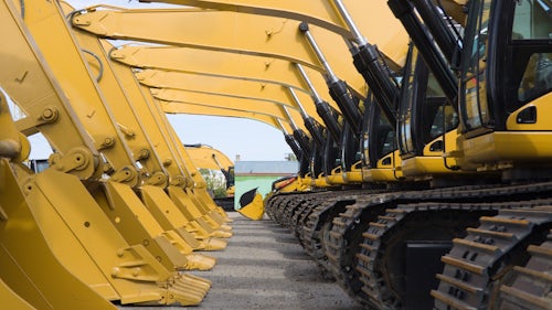 Heavy equipment in a manufacturing facility